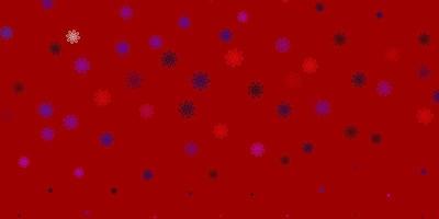 lichtblauw, rood vector natuurlijk kunstwerk met bloemen.