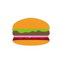 heerlijke fastfood hamburger platte ontwerp hamburger vector illustratie ontwerp illustratie.