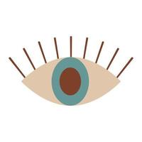 hemels oog van de voorzienigheid in boho-stijl. vrijmetselaars symbool. vector