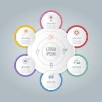 infographic ontwerp bedrijfsconcept met 6 opties. vector