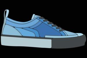 vector sneakers schoenen voor opleiding, hardloopschoen vectorillustratie. sportschoenen kleur vol.