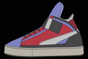 vector sneakers schoenen voor opleiding, hardloopschoen vectorillustratie. sportschoenen kleur vol.