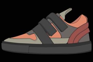 vector sneakers schoenen voor opleiding, hardloopschoen vectorillustratie. sportschoenen kleur vol.