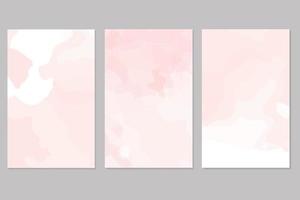 lente bruiloft uitnodiging kaart sjabloon collection.light roze of abrikoos aquarel natte texture.blush vloeibare painting.alcohol inkt. vector