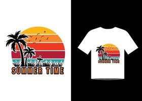 zomertijd t-shirt ontwerp vector