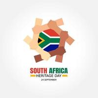 gelukkig erfgoed dag Zuid-Afrika vectorillustratie. geschikt voor wenskaart, poster en banner. vector
