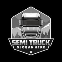 semi vrachtwagen logo ontwerp vector