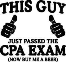 deze man is net geslaagd voor het cpa-examen vector