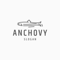 ansjovis logo pictogram ontwerpsjabloon vector