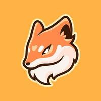 schattige vrouwelijke vos met scherp oog mascotte logo-ontwerp vector