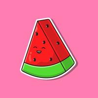 schattige watermeloen illustratie vector