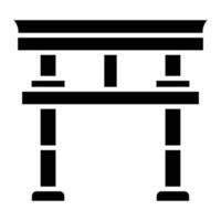 torii poort glyph icoon vector