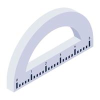 icoon van gradenboog in isometrisch ontwerp vector