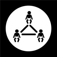 Baby pictogram netwerk vector