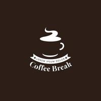 koffiepauze-logo in witte kleur vector