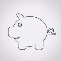 Piggy Bank pictogram vector