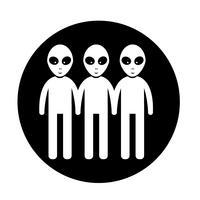 Alien pictogram symbool teken vector