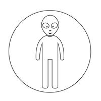 Alien pictogram symbool teken vector