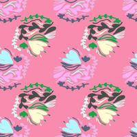 vintage bloemen en bladeren naadloos patroon. vector