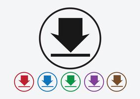 Pictogram downloaden en symboolknop uploaden vector