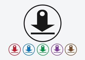 Pictogram downloaden en symboolknop uploaden vector