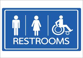 Toilet symbool mannelijke vrouw en rolstoel Handicap pictogram vector