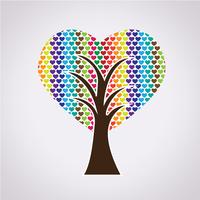 Love Tree symbool teken vector
