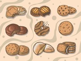 girl scout cookies heerlijke set vector
