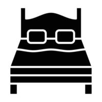 dubbel bed glyph icon vector