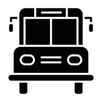 schoolbus glyph icoon vector