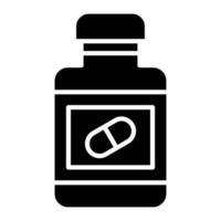 pillen fles glyph icon vector