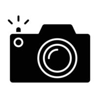 camera glyph-pictogram vector