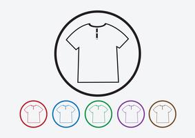 Kleding shirt en T-shirt Pictogram kleding pictogrammen vector