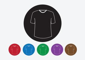 Kleding shirt en T-shirt Pictogram kleding pictogrammen vector