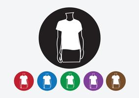 Kleding shirt en T-shirt Pictogram kleding pictogrammen vector