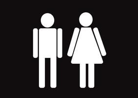 Pictogram Man vrouw teken pictogrammen, toilet teken of toilet pictogram vector