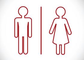 Toilet pictogram en pictogram man vrouw teken vector