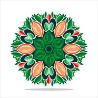 moderne mandala kunst vector design met een mooie mix van kleuren gratis vector