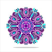 moderne mandala kunst vector design met een mooie mix van kleuren gratis vector