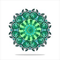 moderne mandala kunst vector design met een mooie mix van kleuren gratis vector