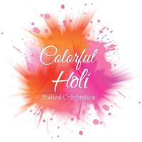 holi viering kleurrijke plons voor Indiase festival achtergrond vector