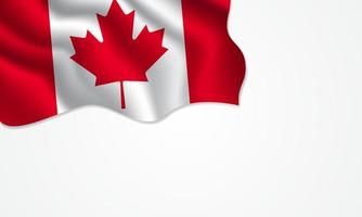 Canada vlag zwaaien illustratie met kopie ruimte op geïsoleerde achtergrond vector