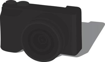 zwarte kleur digitale fotocamera vectorillustratie vector