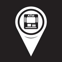 Kaartaanwijzer ATM-pictogram vector