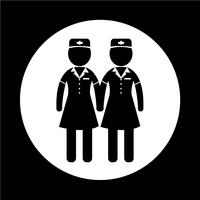 Stewardess pictogram vector