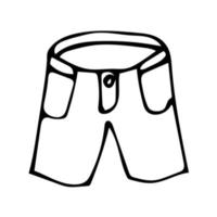 cartoon doodle korte broek geïsoleerd op een witte achtergrond. vector