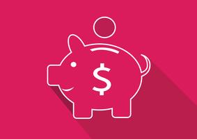 Piggy bank symbool teken vector