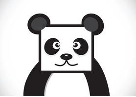 Panda stripfiguur vector