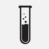 Lab Tube Icon, reageerbuis pictogram vector