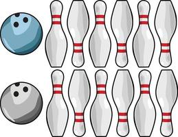 bowlingbaan pinnen vector